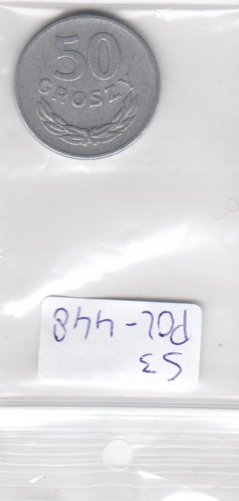S3-POL-0448 Polen 50 groszy 1949  VF Y# 44a, Postzegels en Munten, Munten | Europa | Niet-Euromunten, Polen, Verzenden