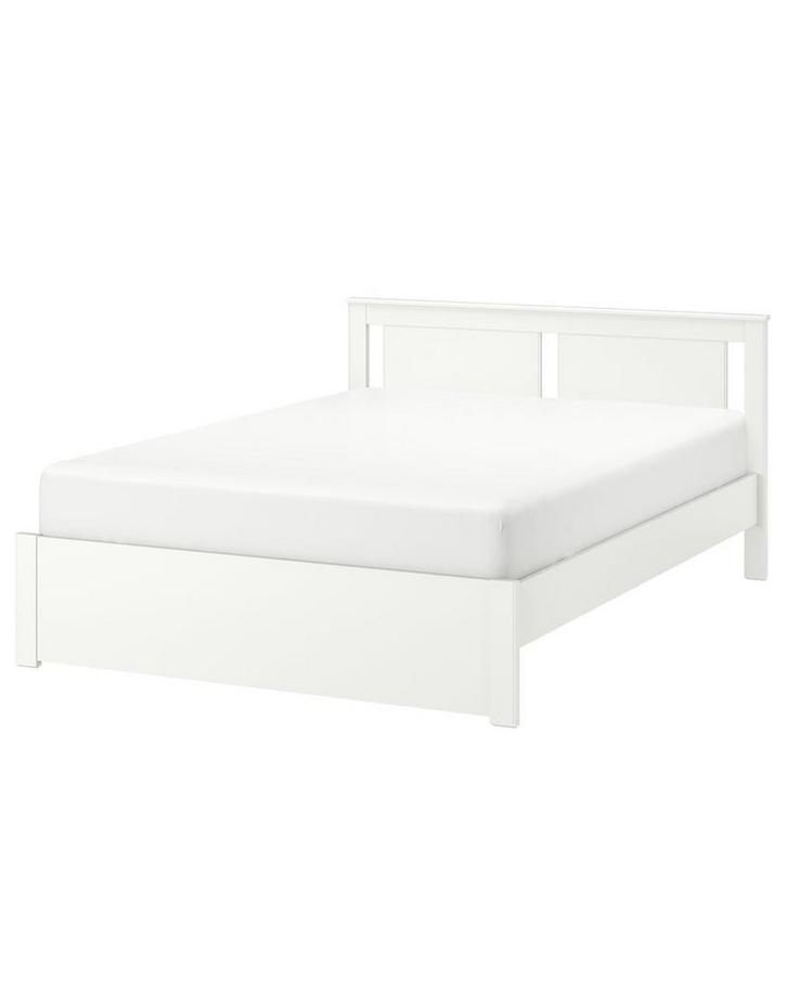 Songesand 2-persoons bed (160x200), Huis en Inrichting, Slaapkamer | Bedden, Gebruikt, Tweepersoons, 160 cm, 200 cm, Hout, Wit