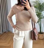 Anthropologie beige geribte top maat XS 34, Verzenden, Beige, Zo goed als nieuw, Anthropologie