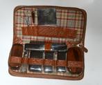 Brocante reisnecessaire toilettas toiletset mannen, Antiek en Kunst, Ophalen