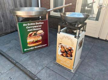Grote hamburgerpan en champignon pan ! Eyecatcher beschikbaar voor biedingen