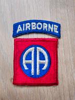 US WW2 82nd Airborne division patch whiteback, Ophalen of Verzenden, Landmacht, Amerika, Embleem of Badge