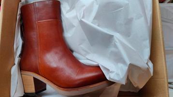 Shabbies Amsterdam Bruine/cognac Enkellaarsjes Maat 36 beschikbaar voor biedingen