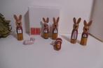 oud houten konijnen figuren Pasen haas lam wiegje poppenhuis, Diversen, Pasen, Ophalen of Verzenden
