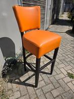 Oranje Barstoel met Houten Frame, Ophalen, Gebruikt, 60 tot 90 cm, Hout