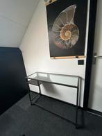 IKEA Dressoir/Side Table/Bureau - Metaal & Glas, Huis en Inrichting, Tafels | Sidetables, Ophalen, 100 tot 150 cm, Glas, Zo goed als nieuw