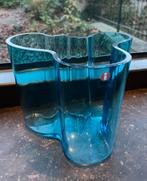 Iittala Alvar Aalto tafelvaas 120mm blauw, Blauw, Ophalen of Verzenden, Minder dan 50 cm, Glas