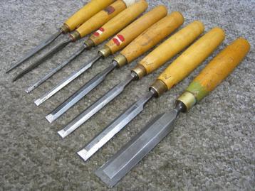 Beitels, Set 8 stuks. Palmhout. Stormont, Sheffield beschikbaar voor biedingen