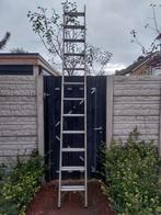 2 delige Aluminium ladder, Doe-het-zelf en Verbouw, Ladders en Trappen, Ophalen of Verzenden, Gebruikt, 4 meter of meer
