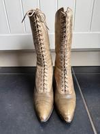 Antieke Victoriaanse veterlaarsjes Granny boots leer, Antiek en Kunst, Antiek | Kleding en Accessoires, Ophalen of Verzenden, Dames