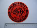 sticker oud BULLDOG 1 coffeeshop videotheek film mokum retro, Verzamelen, Verzenden, Zo goed als nieuw, Bedrijf of Vereniging