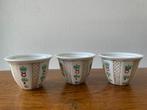 3 Arabische Koffiekommetjes 'Jaren 70' Nieuw, Ophalen of Verzenden, Nieuw, Glas, Overige stijlen
