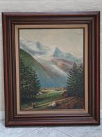 schilderij 59 x 69 berglandschap A. van de Waardenburg, Ophalen of Verzenden
