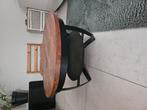 Salon tafel mangohout, Ophalen, 50 tot 100 cm, Rond, 50 tot 100 cm
