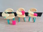 Vintage barbie classroom 3 stoelen en 3 boeken, Verzamelen, Ophalen of Verzenden, Gebruikt, Overige typen