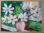 Magnolia Stilleven - Ph. vd Heuvel, Antiek en Kunst, Kunst | Schilderijen | Klassiek, Ophalen of Verzenden