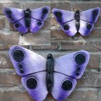 3 vlinders wanddecoratie betonnen beelden tuinbeelden beton, Tuin en Terras, Tuinwanddecoratie, Nieuw, Ophalen of Verzenden