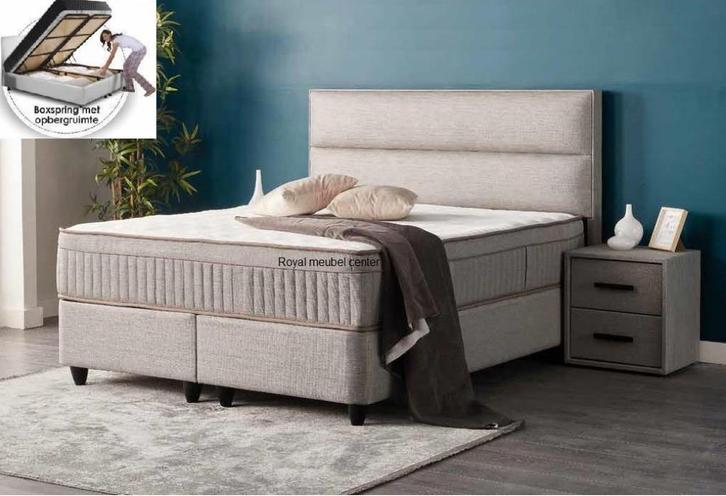 Boxspring Wenen opbergbed complete set-SALE-, Huis en Inrichting, Slaapkamer | Boxsprings, Nieuw, 180 cm, Tweepersoons, Zwart