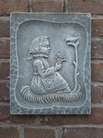 Meisje wanddecoratie betonnen beeld tuinbeeld beton, Nieuw, Ophalen of Verzenden