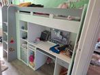 Halfhoogslaper met kast en bureau, Kinderen en Baby's, Kinderkamer | Stapelbedden en Hoogslapers, Ophalen, Gebruikt, Hoogslaper