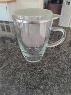 Theeglas met zeef , en een theepot, Ophalen of Verzenden, Zo goed als nieuw, Overige stijlen, Overige typen