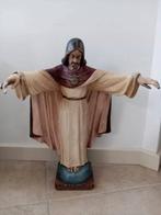 Heilig Hart beeld en Maria met kind. Beiden zijn 40 cm. Heil, Antiek en Kunst, Ophalen of Verzenden