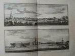 173-176 / Aardenburg en Ijzendijke  Groot Kopergravure 1746, Antiek en Kunst, Ophalen of Verzenden