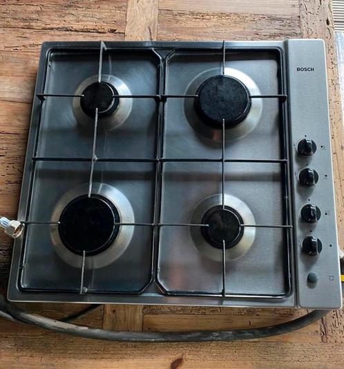 Gaskookplaat Bosch incl gasaansluiting, Witgoed en Apparatuur, Kookplaten, Gebruikt, Inbouw, Gas, 4 kookzones, Ophalen