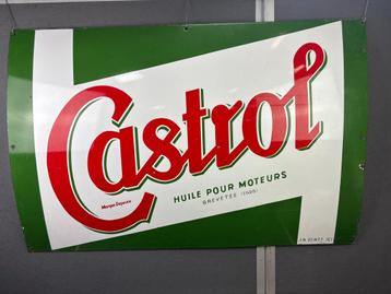 Castrol Huile de Moteurs emaille reclame bord 120x90cm 1956 beschikbaar voor biedingen