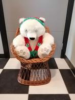 Vintage rotan zeteltje en vintage beer, Ophalen, Stoffen beer, Overige merken