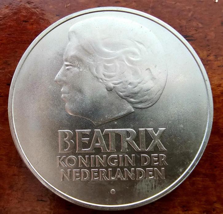 Zilveren fl. 50 munt 200jr Amerika Nederland, Postzegels en Munten, Munten | Nederland, Losse munt, 50 gulden, Koningin Beatrix