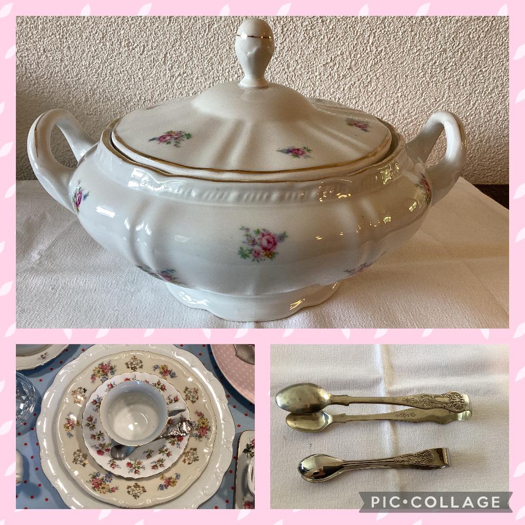 Vintage servies te huur voor lunch, Paasbrunch, High Tea, Ophalen