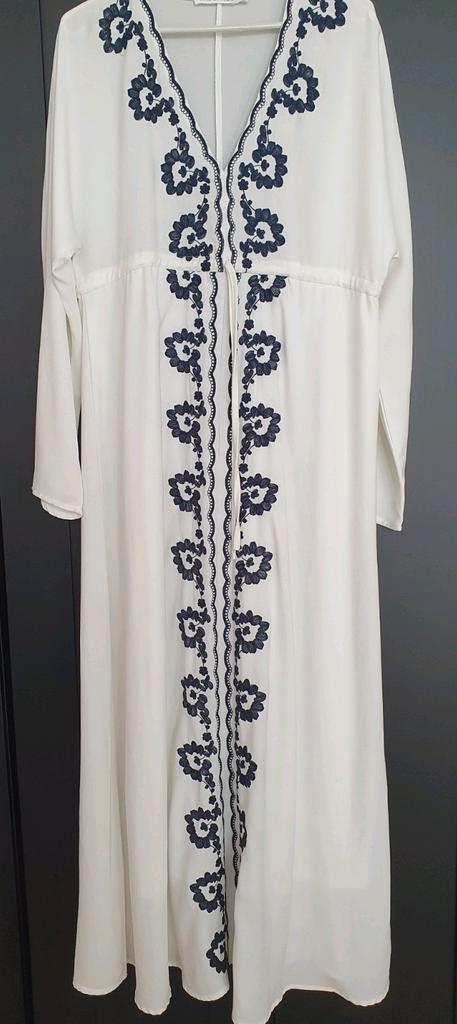 NIEUW! BOHO lange jurk wit navy maat s m KWALITEIT, Kleding | Dames, Jurken, Zo goed als nieuw, Maat 36 (S), Wit, Onder de knie