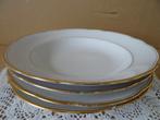 Vintage set Thuringia soepbord soepborden pastabord verguld, Gebruikt, Onbekend, Ophalen of Verzenden, Bord(en)
