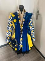 Nieuw geel/blauw unieke Carnavalsjas maat l/xl, Carnaval, Maat 46/48 (XL) of groter, Nieuw, Ophalen of Verzenden