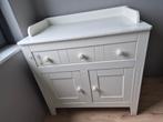 Witte commode met la en 2 kastdeurtjes, Ophalen, Gebruikt, 50 tot 70 cm, 75 tot 100 cm