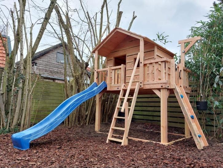 BOOMHUT PALEIS speeltoren speeltoestel klimtoren speelhuis, Kinderen en Baby's, Speelgoed | Buiten | Speeltoestellen, Nieuw, Brandweerpaal
