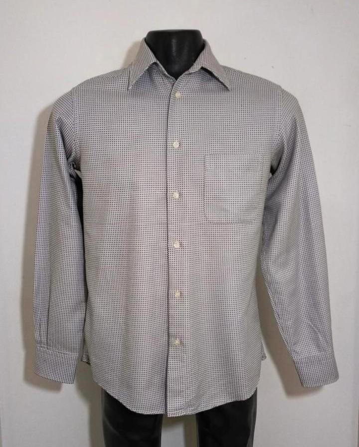 Designer overhemd met pepita ruitjes van Ermenegildo Zegna, Kleding | Heren, Overhemden, Zo goed als nieuw, Halswijdte 39/40 (M)