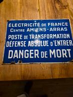 Emaille bord 
ÉLECTRICITÉ DE FRANCE CENTRE AMIENS-ARRAS, Ophalen