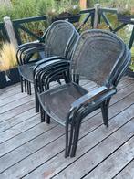8 stalen stoelen, Ophalen of Verzenden, Gebruikt, Overige materialen