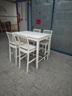 Hoge tafel met bijhorende hoge stoelen van Ikea., Ophalen, Gebruikt