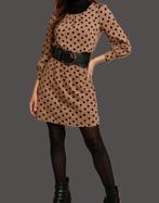 Essentiel Antwerp zijden jurk met stippen maat 36, Beige, Ophalen of Verzenden, Zo goed als nieuw, Essentiel Antwerp
