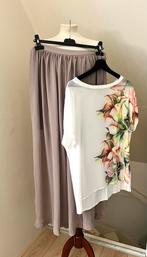 Rok 40 L  42 XL taupe lila  /tuniek blazer shirt blouse, Ophalen of Verzenden, Zo goed als nieuw, Maat 46/48 (XL) of groter, Blauw