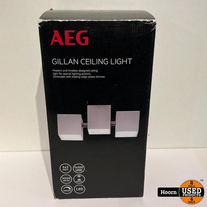 AEG Gillan Ceiling Light LED Plafondlamp 3-Lichts, Huis en Inrichting, Lampen | Plafondlampen, Nieuw, Ophalen of Verzenden