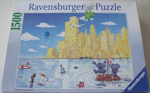 Puzzel *** OP EEN VLOT NAAR NEW YORK *** 1500 stukjes, Hobby en Vrije tijd, Denksport en Puzzels, Zo goed als nieuw, Legpuzzel