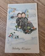 Twee kinderen op de slee, Verzenden, Gelopen