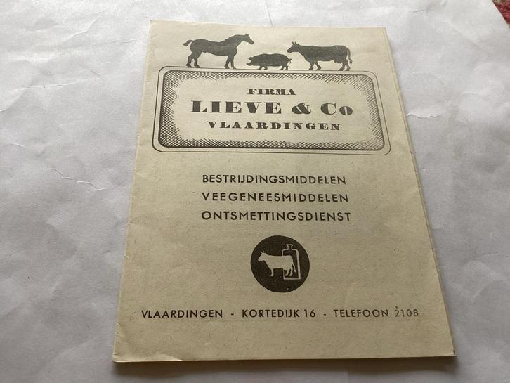 Oude catalogus Firma Lieve & Co Vlaardingen, Boeken, Catalogussen en Folders, Gelezen, Catalogus, Ophalen of Verzenden