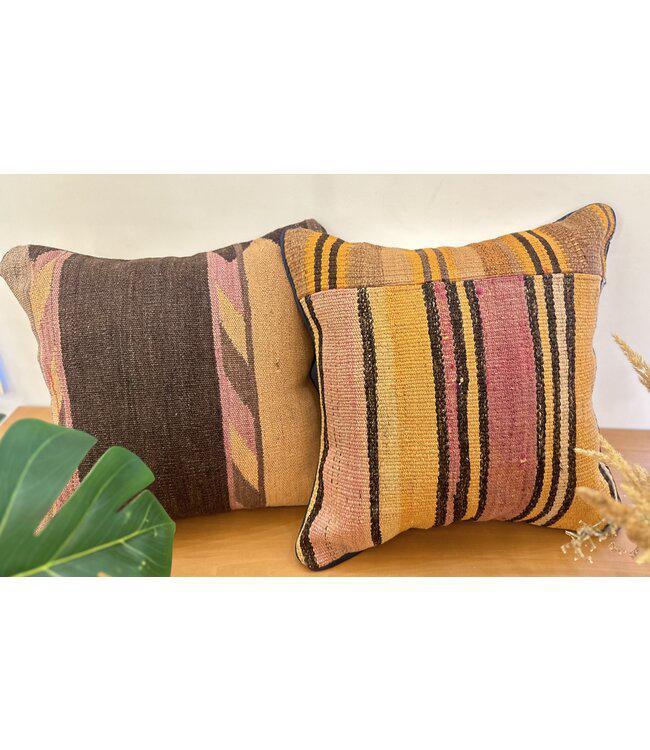 kussenhoes met vulling Handgemaakte kelim kussens ca 45x45cm, Huis en Inrichting, Woonaccessoires | Kussens, Nieuw, Vierkant, Ophalen of Verzenden