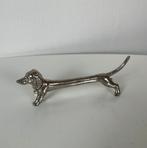 Teckel Vintage zilver ? bestekhouder voor messen,vorken, Antiek en Kunst, Antiek | Bestek, Ophalen of Verzenden