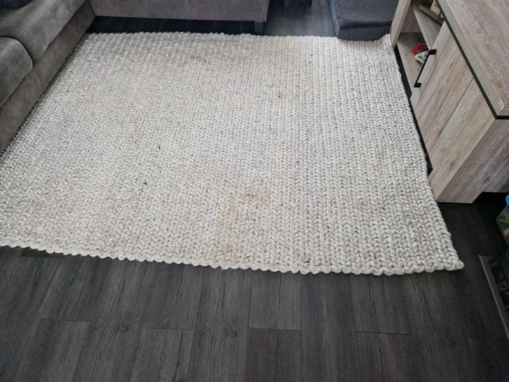 Ambachtelijk Wollen vloerkleed 160x230 Ikea Hjortsvang, Huis en Inrichting, Stoffering | Tapijten en Kleden, Gebruikt, 150 tot 200 cm